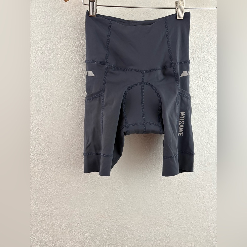 WOSAWE Women's High-Waisted Cycling Shorts featuring 4D padding side pocket XS